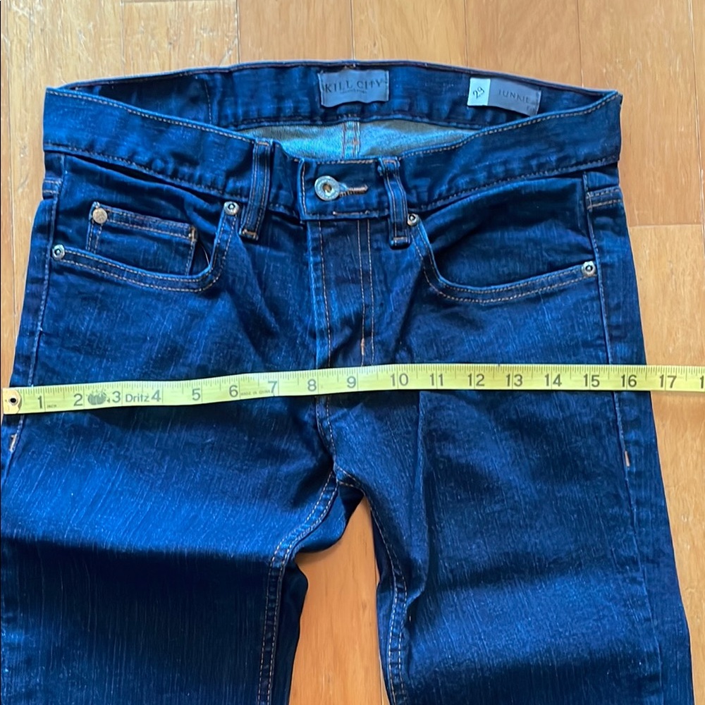 Kill City Vintage Denim Women's Straight Leg Jeans - Dark Blue - Picture 13 of 13